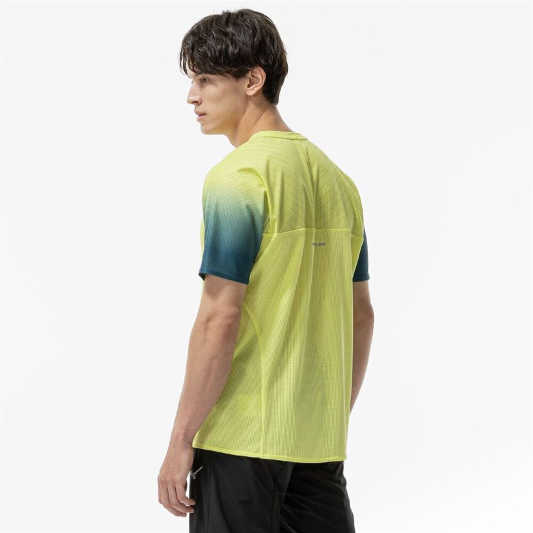 【汗処理／通気】ドライエアロフローTシャツ フォーチューンイエロー M