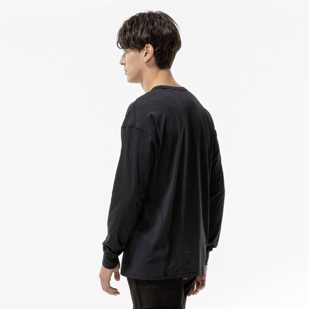ストレッチソフトドライTシャツ(長袖) ブラック XL