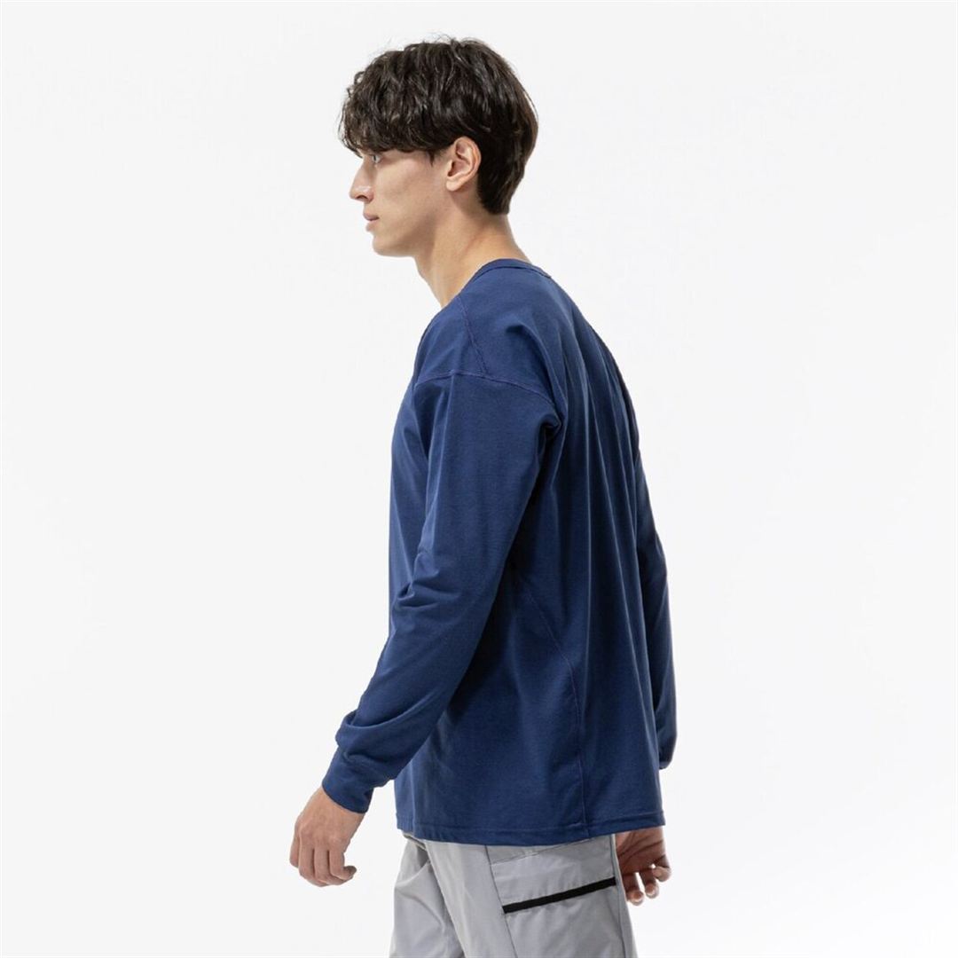 ストレッチソフトドライTシャツ(長袖) エステートブルー XL
