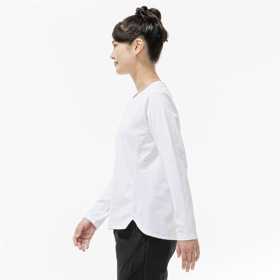 ストレッチソフトドライTシャツ(長袖) ホワイト XL