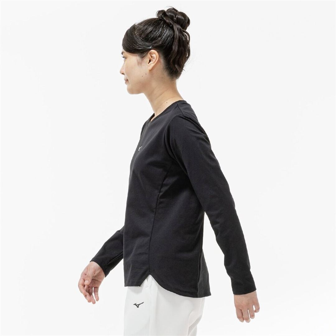 ストレッチソフトドライTシャツ(長袖) ブラック XL