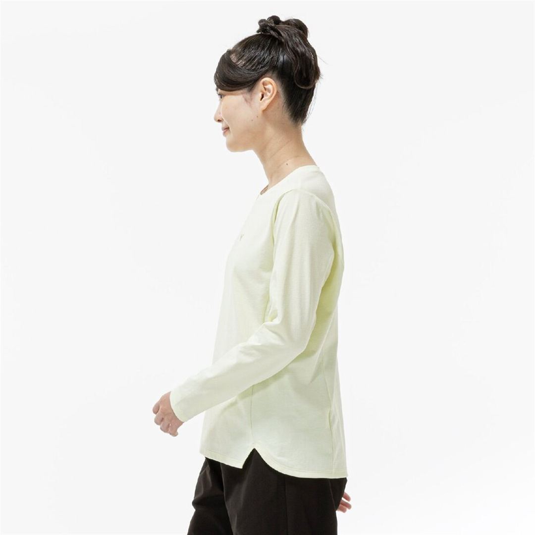 ストレッチソフトドライTシャツ(長袖) ソフトサンドイエロー S