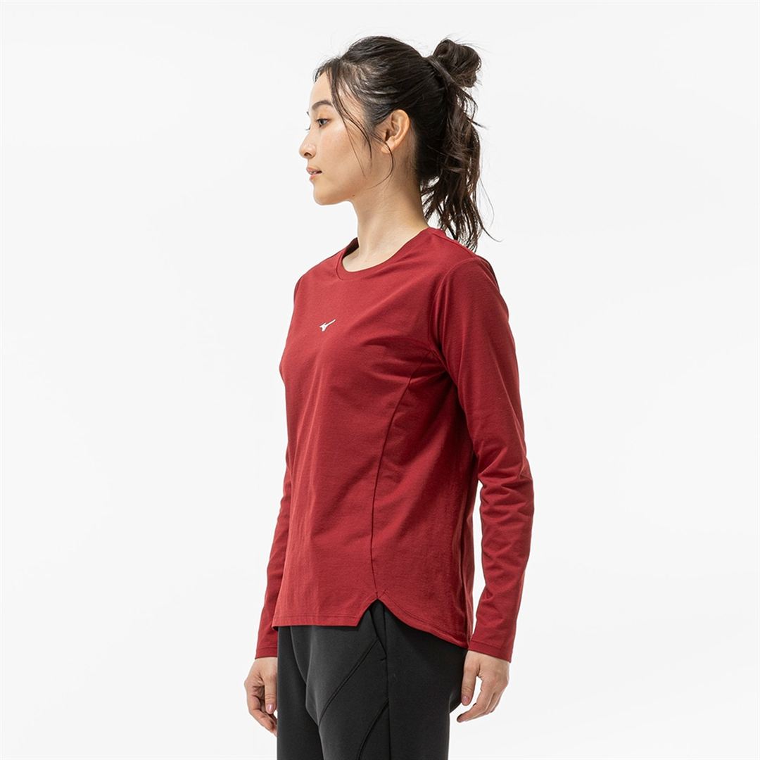 ストレッチソフトドライTシャツ(長袖) ルバーブレッド S