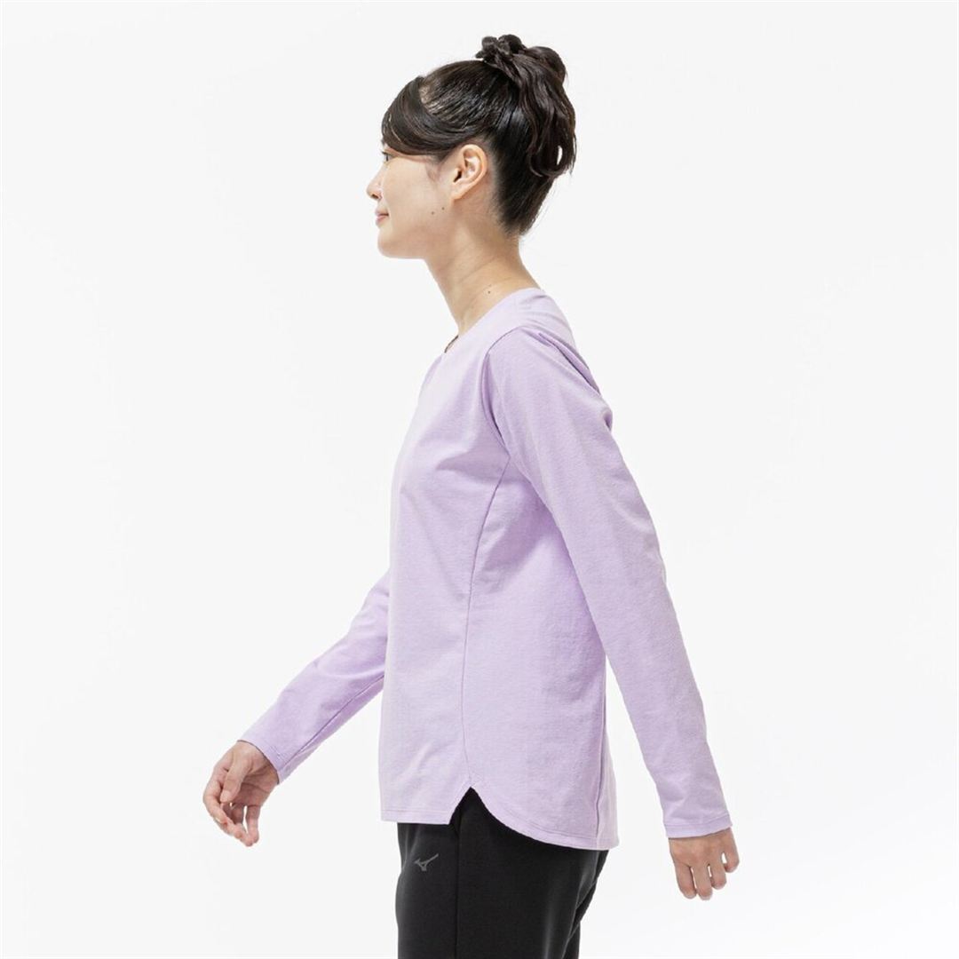 ストレッチソフトドライTシャツ(長袖) ペールパープル S