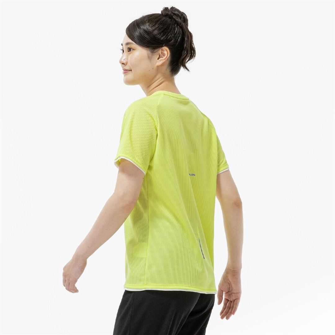 【汗処理／通気】ドライエアロフローTシャツ フォーチューンイエロー S