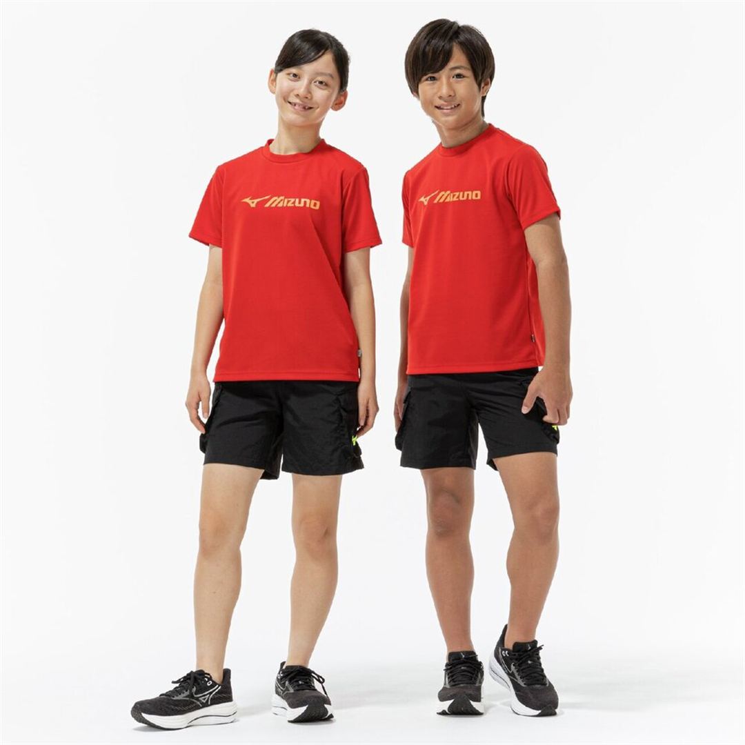 【抗菌防臭／防汚】GACHI Tシャツ チャイニーズレッド 160