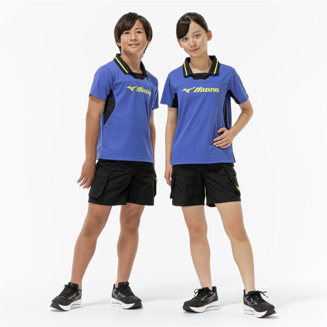 【抗菌防臭／防汚】襟付きGACHI Tシャツ ダズリングブルー 160