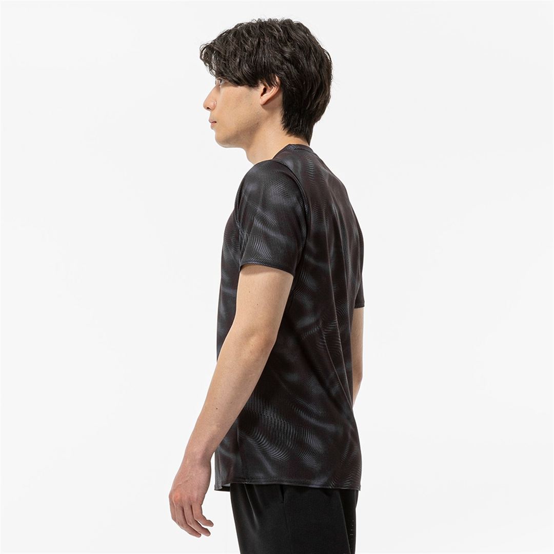 【汗処理／通気】ドライエアロフローTシャツ ブラック S