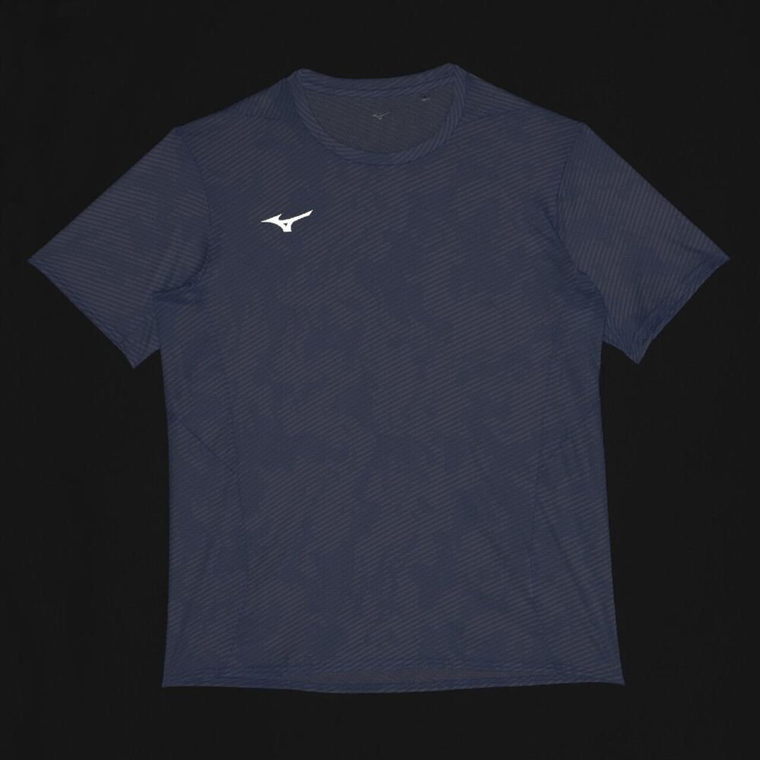 【ミズノ直営限定／汗処理／通気】ドライエアロフローTシャツ ペールブルー S