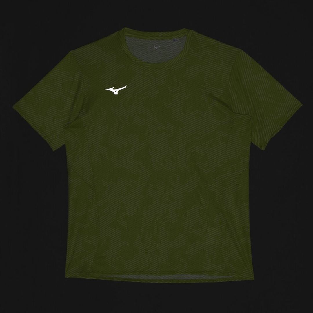 【ミズノ直営限定／汗処理／通気】ドライエアロフローTシャツ イブニングプリムローズ L