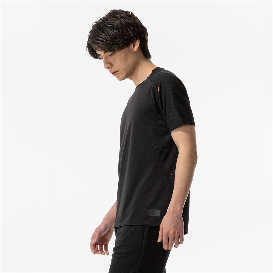 【汗処理／通気】ドライエアロフローTシャツ ブラック XS