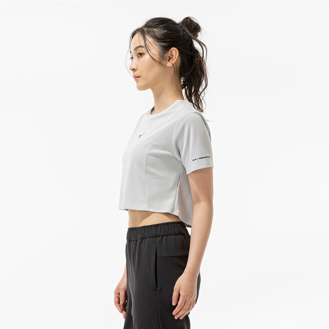 【汗処理／通気】ドライエアロフロークロップドTシャツ スノーホワイト XL