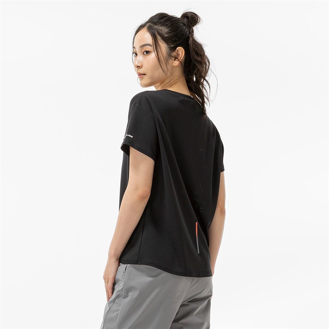 【汗処理／通気】ドライエアロフローTシャツ(ワイドシルエット) ブラック XL
