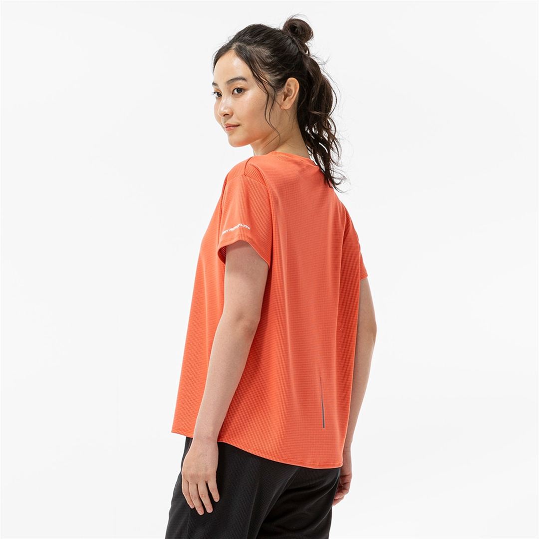 【汗処理／通気】ドライエアロフローTシャツ(ワイドシルエット) サンストーンオレンジ XL
