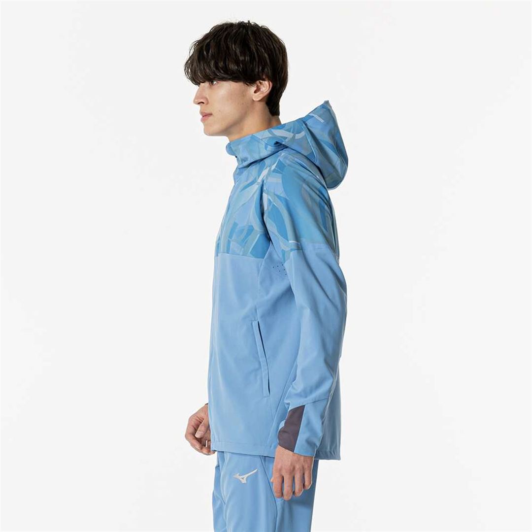 ストレッチクロスフーディ パリジャンブルー XL