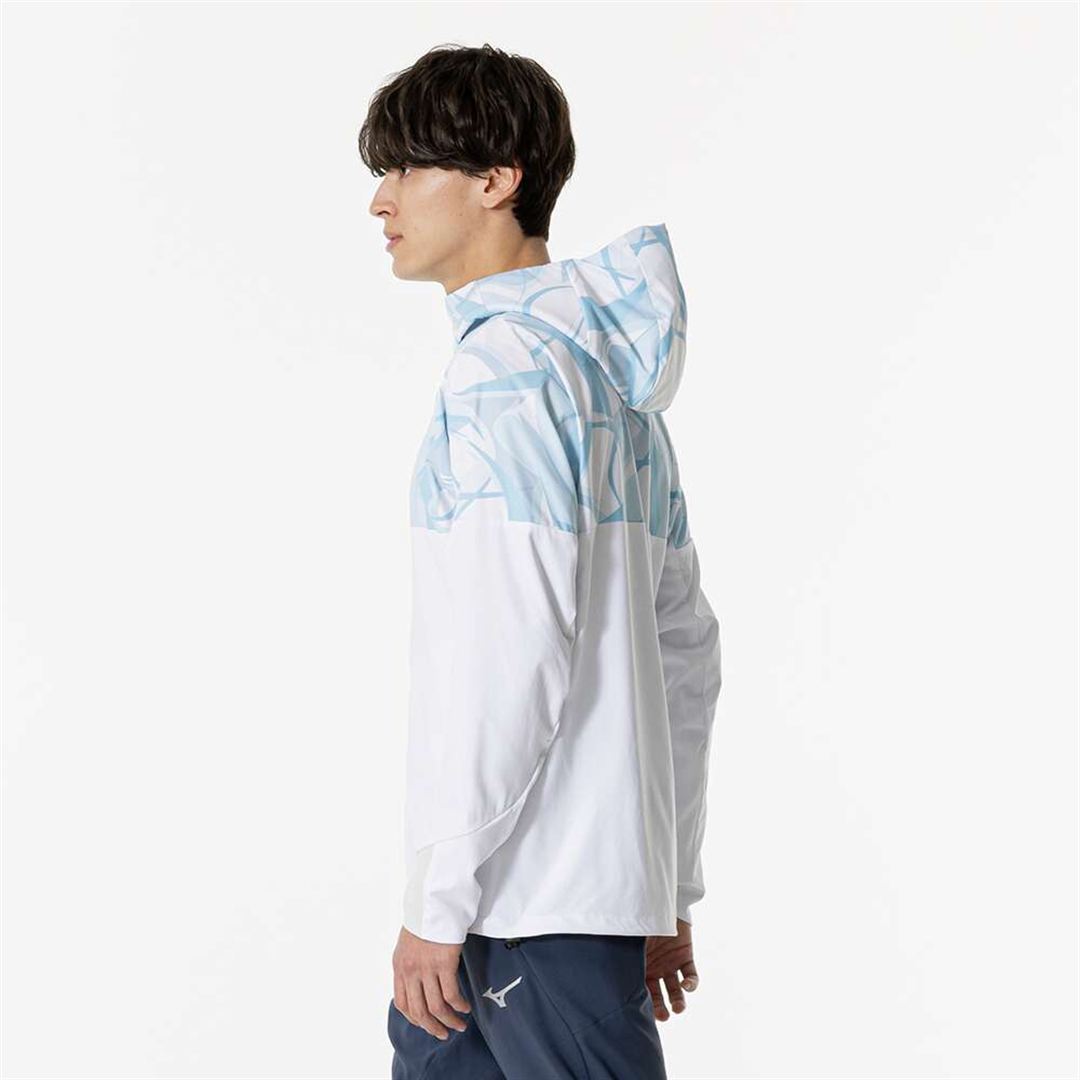 ストレッチクロスフーディ ライトブルー XL