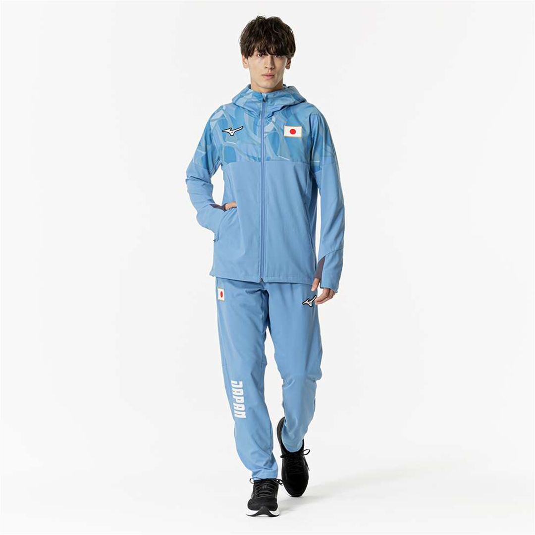 オーセンティックストレッチクロスフーディ パリジャンブルー XS