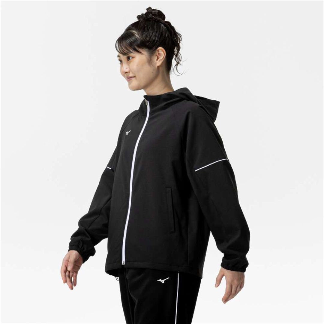 ストレッチクロスフーディ ブラック XL