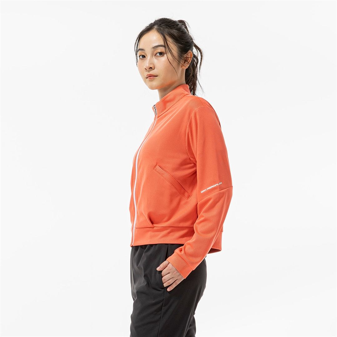 【汗処理／通気】ドライエアロフロージャケット サンストーンオレンジ S