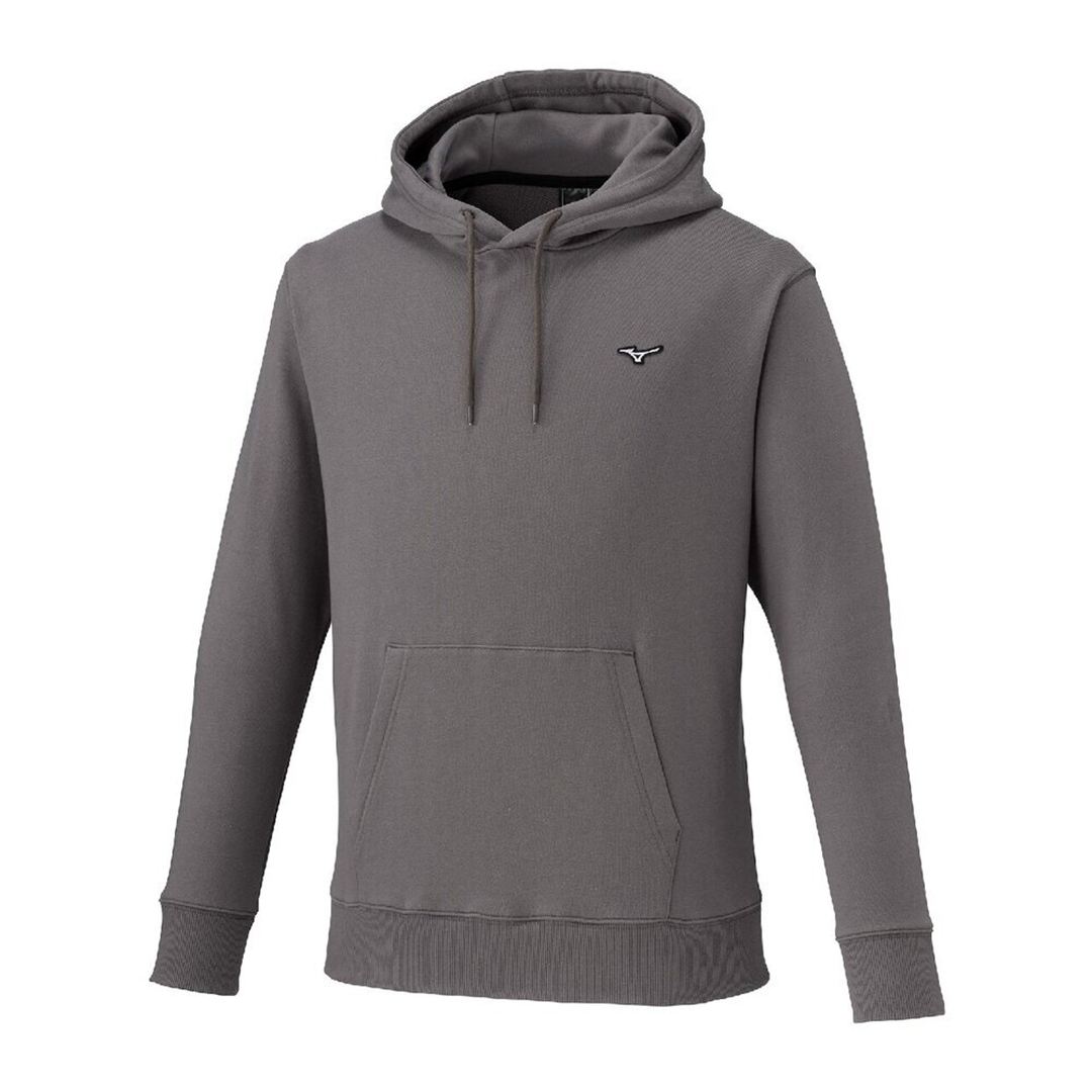 THE MZ SWEAT ワンポイントロゴスウェットフーディ チャコール XL