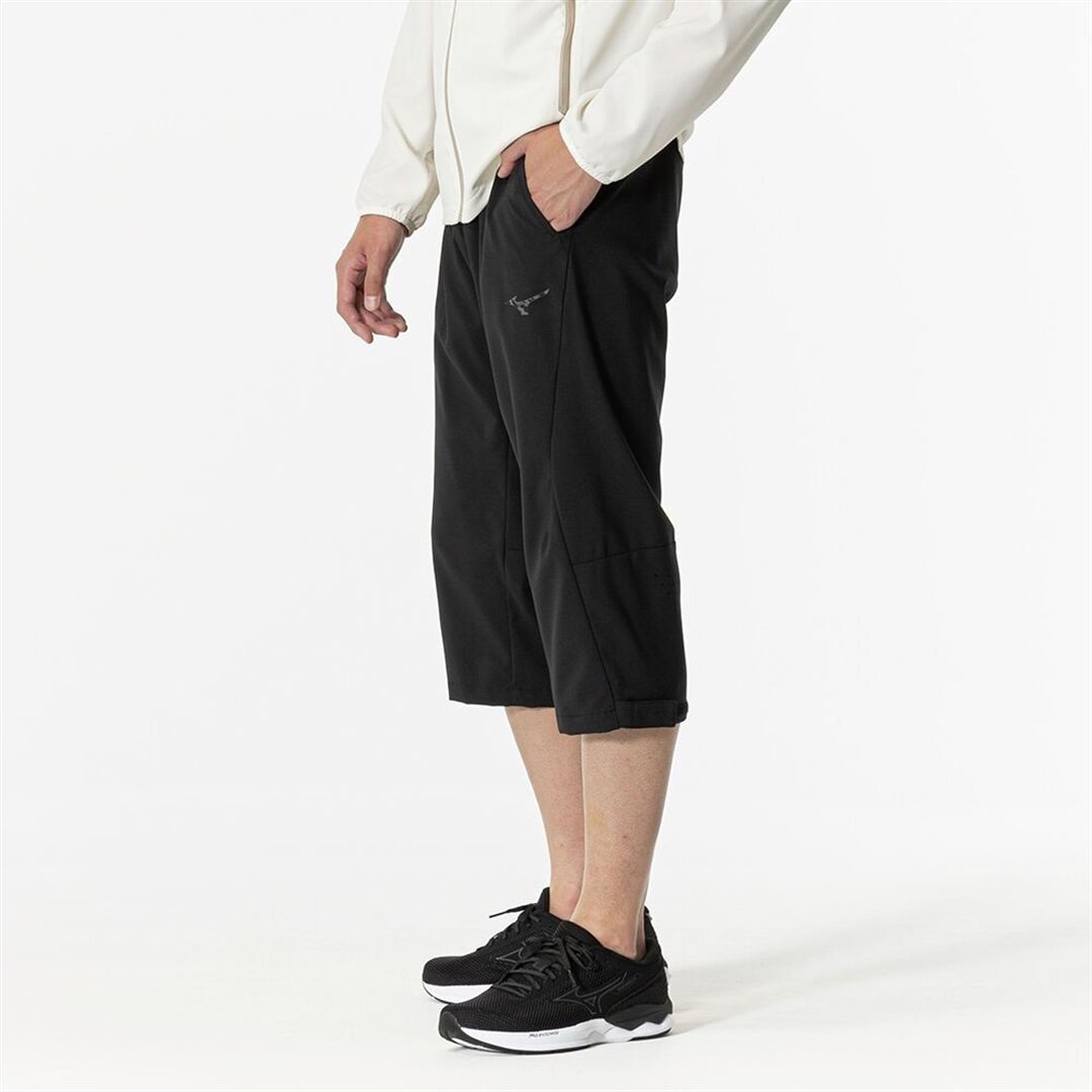 ストレッチクロス7分丈パンツ ブラック S
