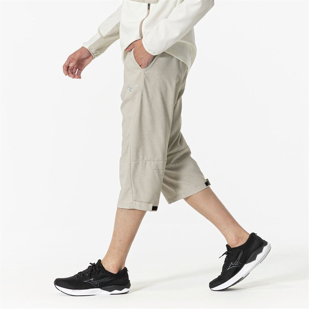 ストレッチクロス7分丈パンツ オートミルク杢 S
