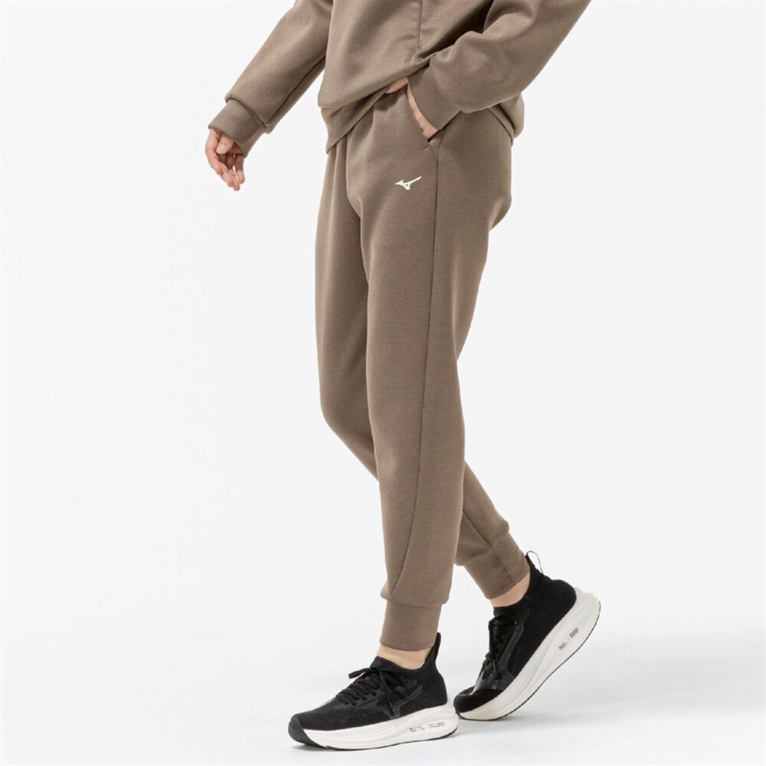 ストレッチスウェットアンクル丈パンツ キャメル杢 XL