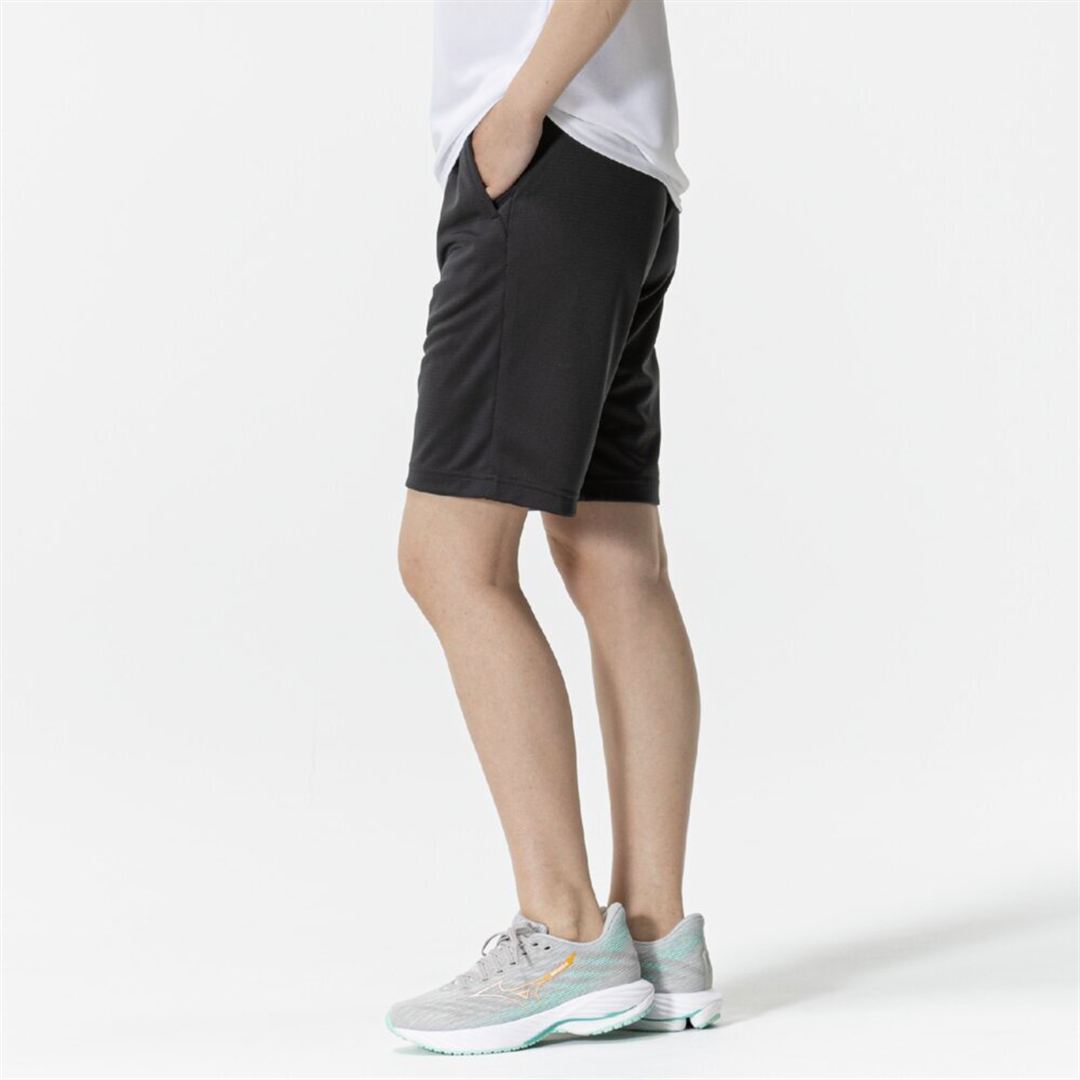 ナビドライニットハーフパンツ チャコールグレー×シルバー XL