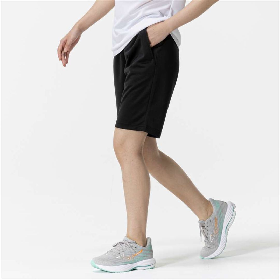 ナビドライニットハーフパンツ ブラック×マゼンダ XL
