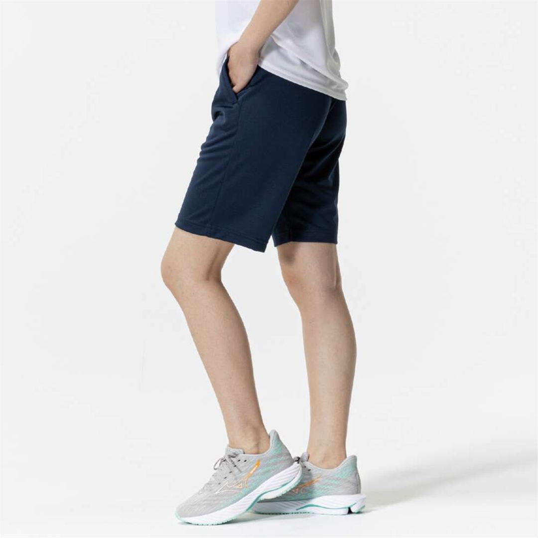 ナビドライニットハーフパンツ ドレスネイビー×ブルー S
