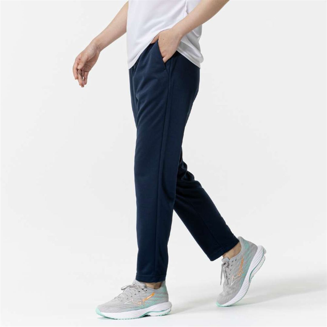 ナビドライ ニットロングパンツ ドレスネイビー×ブルー XL