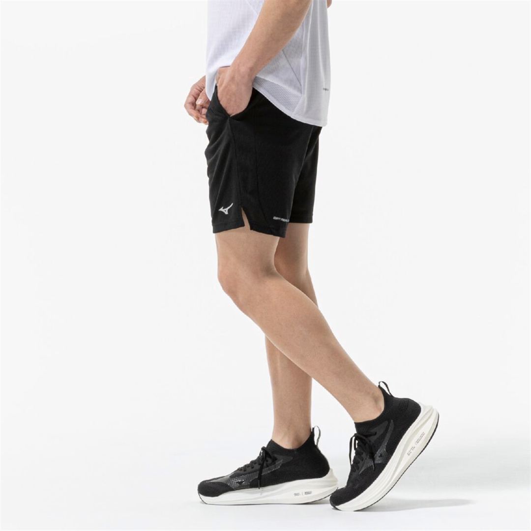 【汗処理／通気】ドライエアロフローハーフパンツ ブラック XL