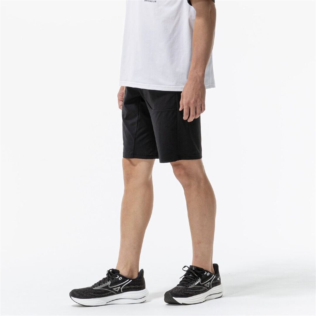 ストレッチソフトドライハーフパンツ ブラック XL