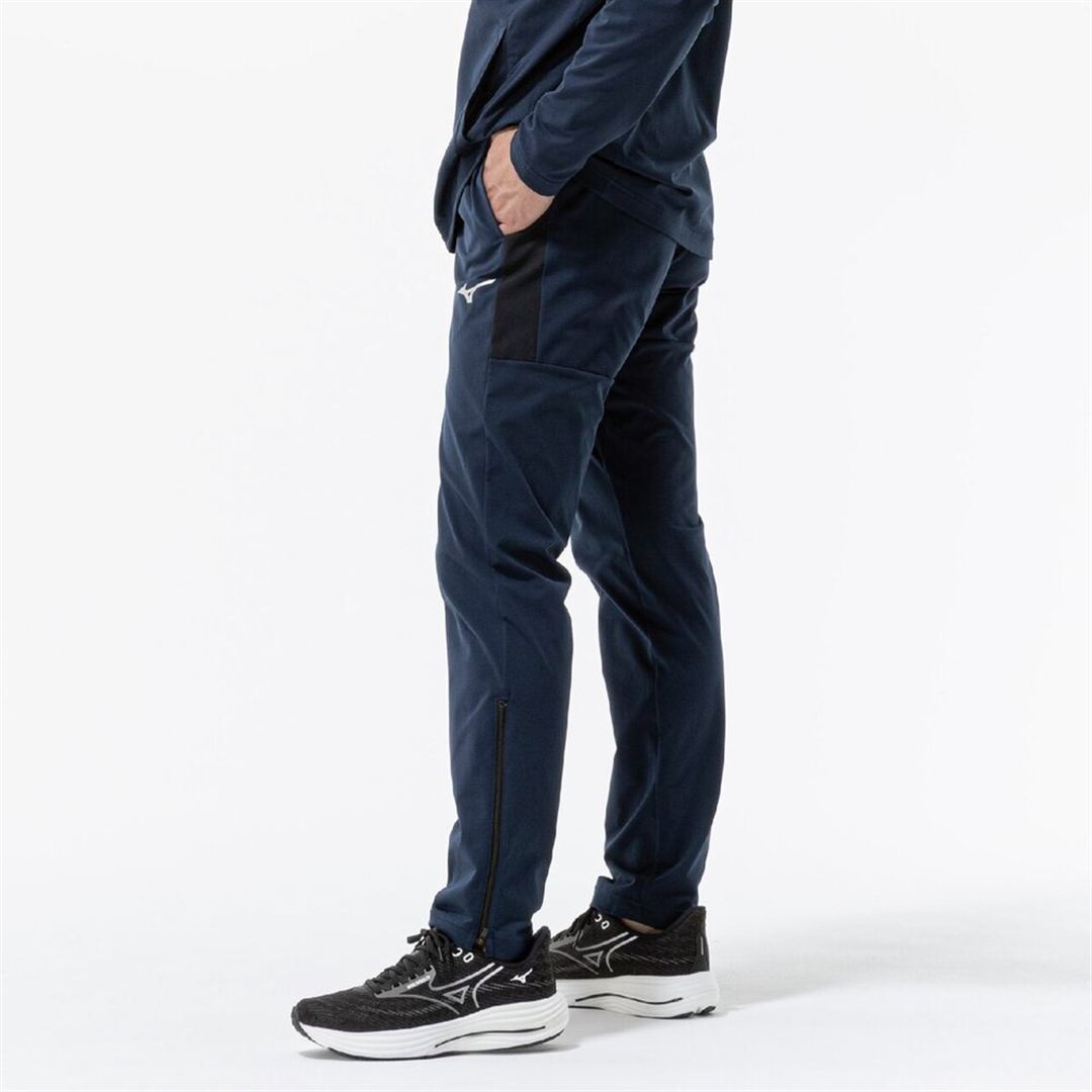 ライトストレッチニットパンツ ドレスネイビー×ブラック XS