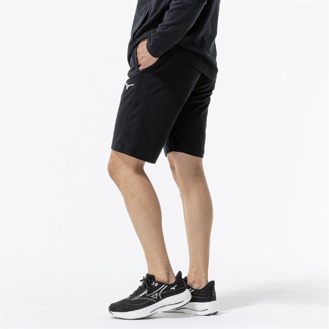 ライトストレッチニットハーフパンツ ブラック×ブラック 150