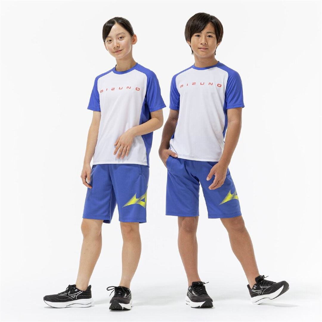 【抗菌防臭／防汚】ニットハーフパンツ ダズリングブルー 160