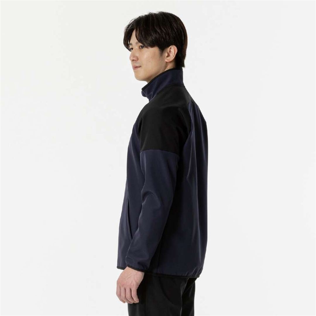 【ストレッチ／防風】テックシールドジャケット ディープネイビー×ブラック XS