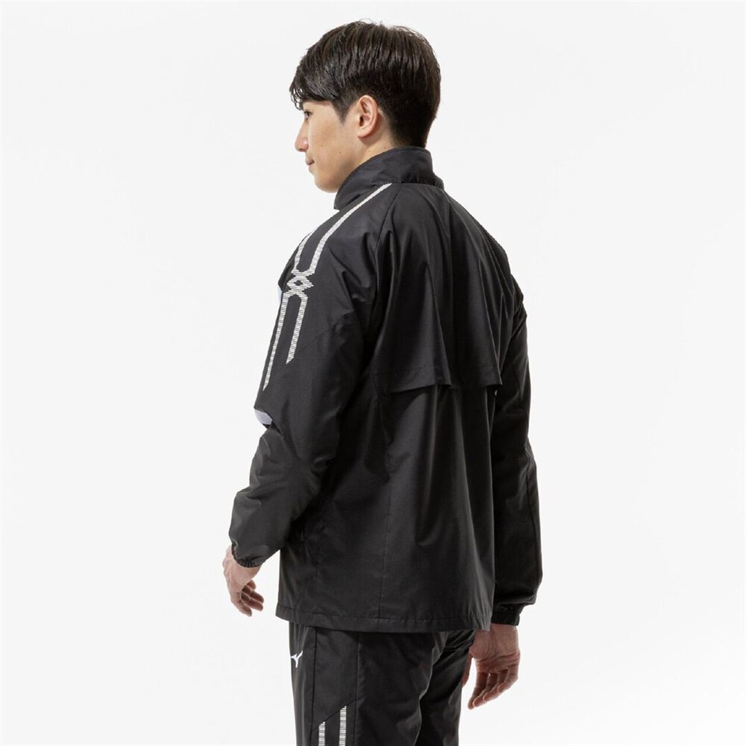 MCライン ウィンドブレーカージャケット ブラック×ホワイト XS