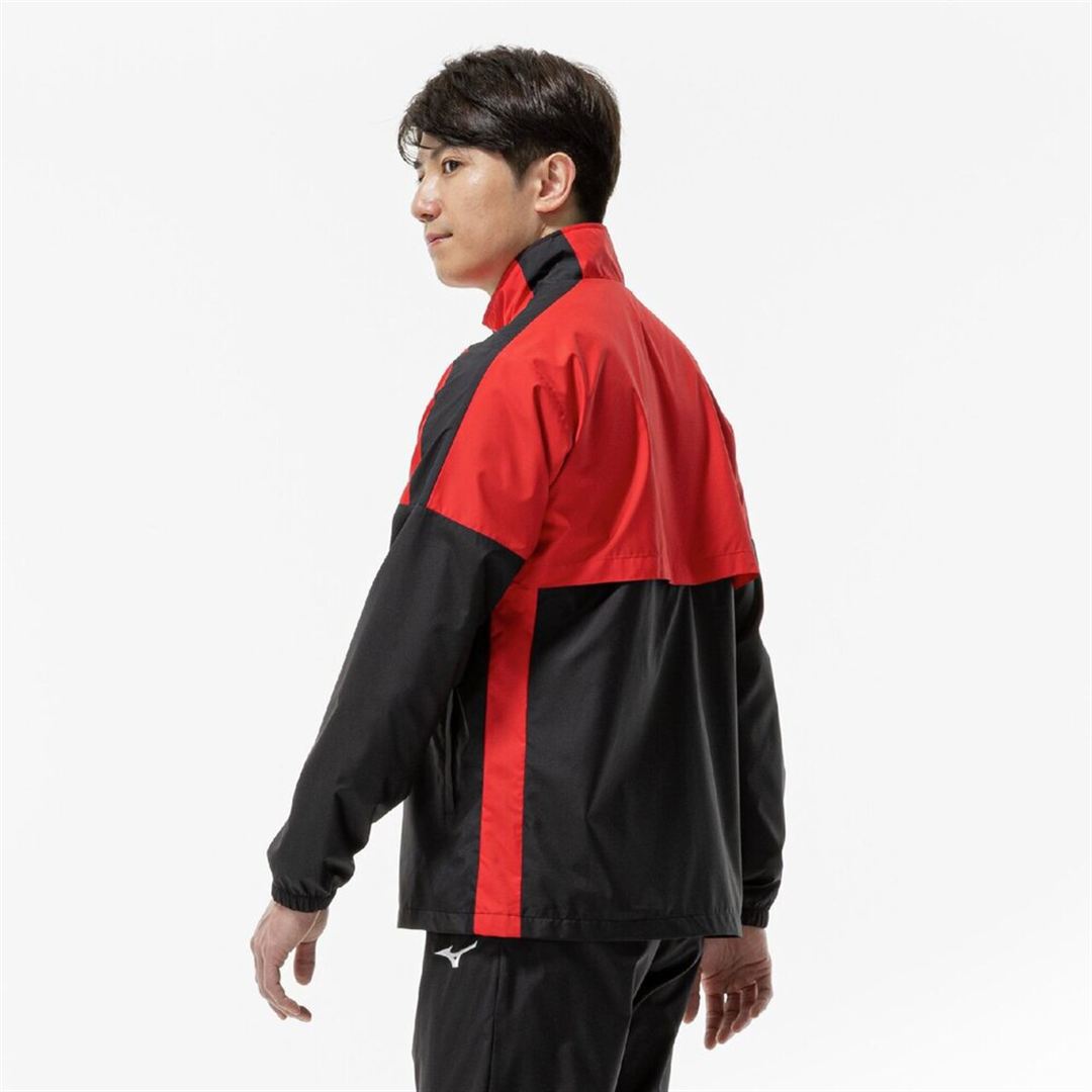 ウィドブレーカージャケット チャイニーズレッド×ブラック XS