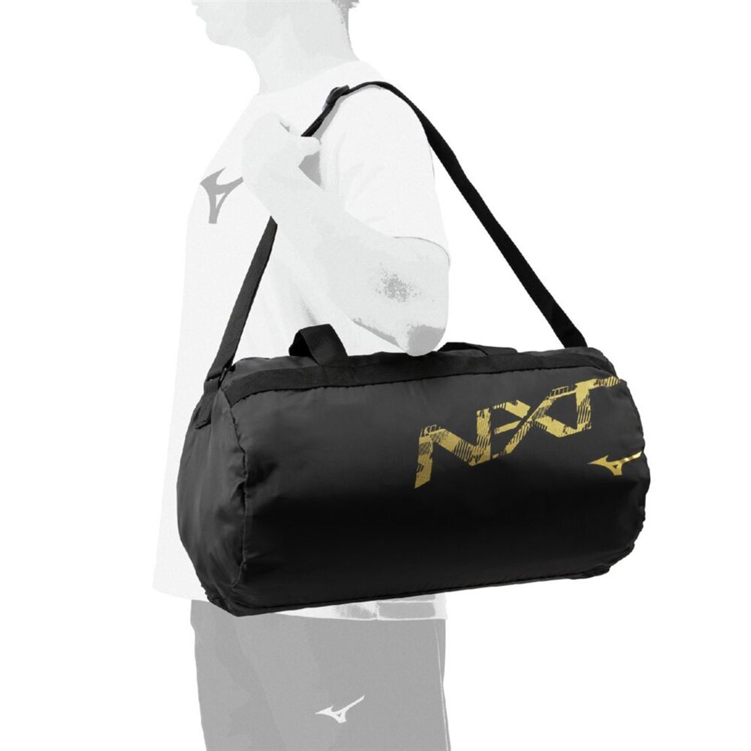 N-XTポケッタブルボストン ブラック×ゴールド