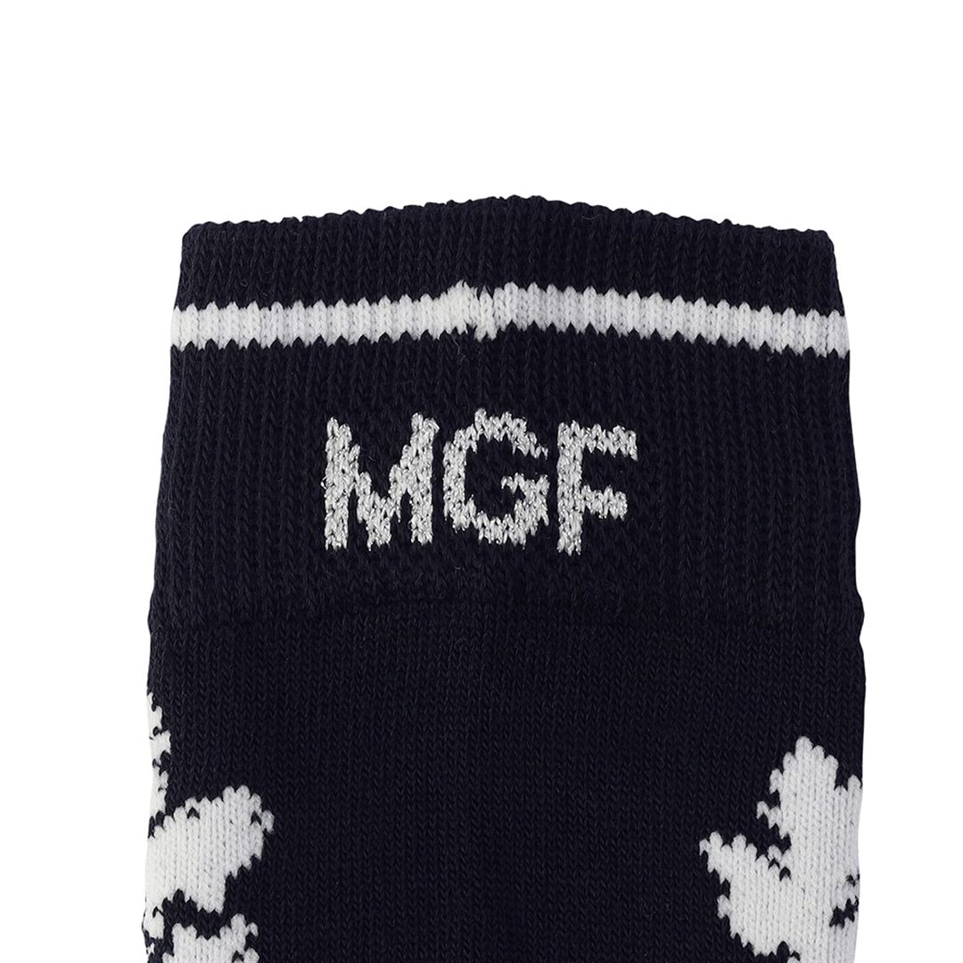 【MGFコレクション／吸湿発熱】ブレスサーモミドル丈ソックス ネイビー 22-24