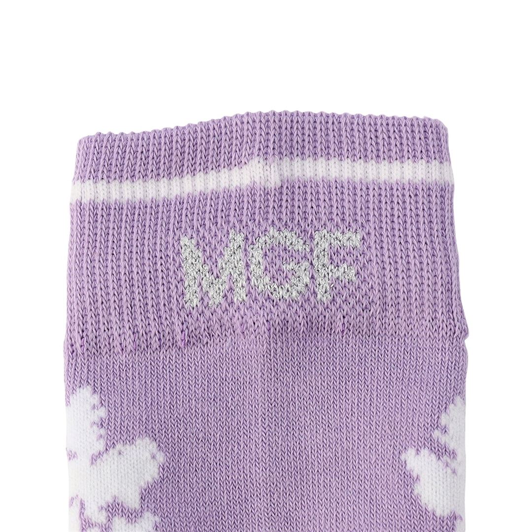 【MGFコレクション／吸湿発熱】ブレスサーモミドル丈ソックス ラベンダー 22-24