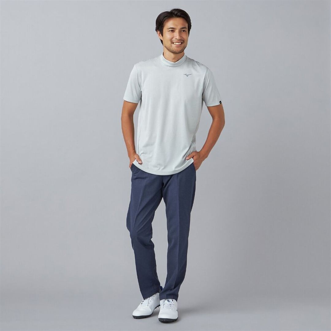 ネクスライト半袖モックネックシャツ グレー 2XL