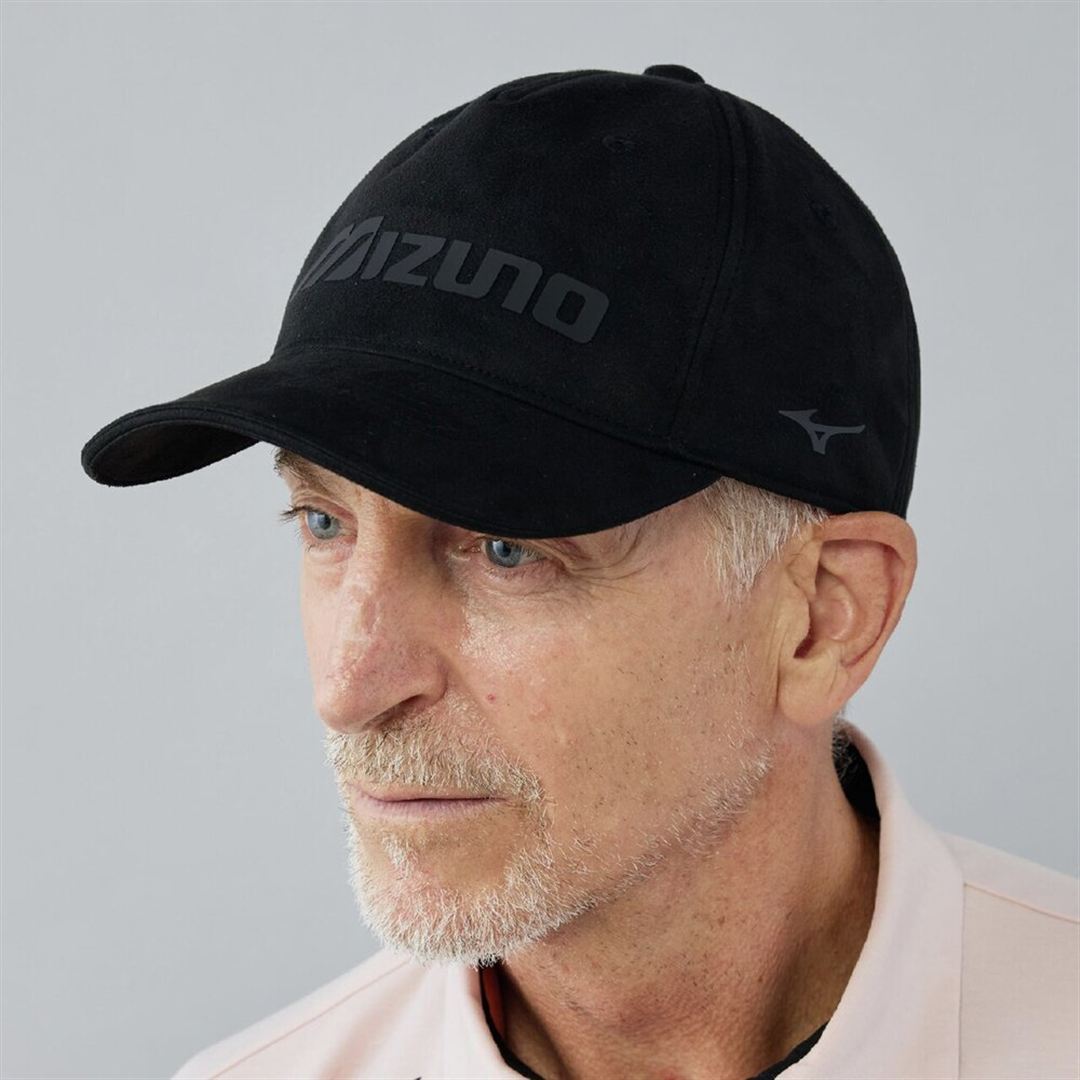 【吸湿発熱】ブレスサーモスエードグラマラスMIZUNOロゴキャップ ブラック