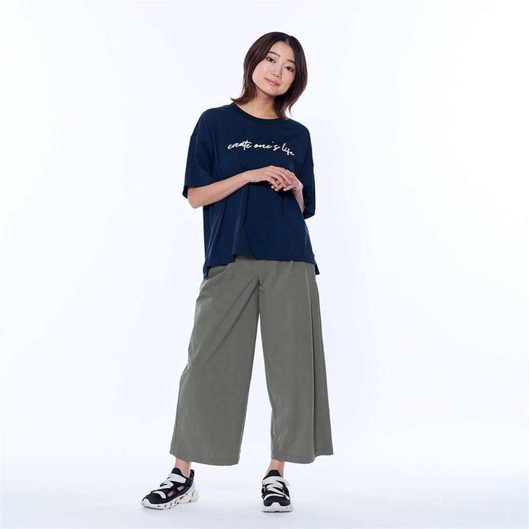 リサイクルポリエステル グラフィックTシャツ サル-トネイビー M