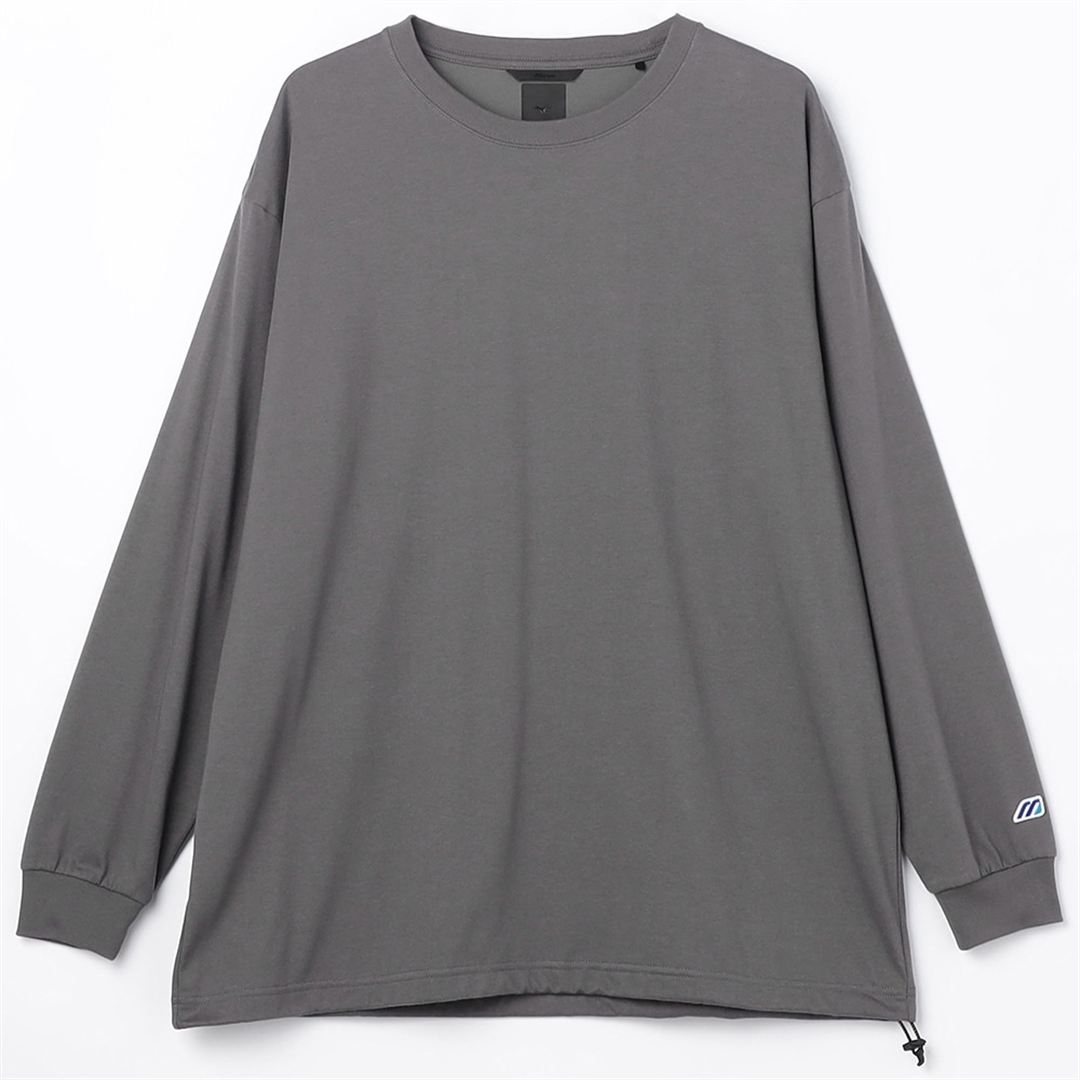 【ミズノ直営限定】モノグラムM ドロストシャツ アッシュグレー S