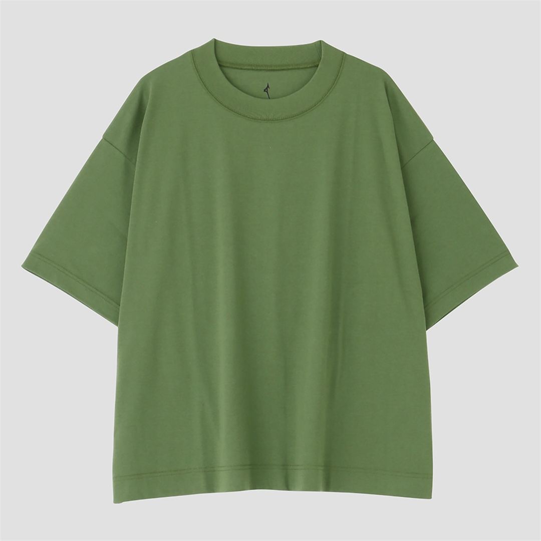 【MARGARET HOWELL】コットンポリエステルワイドTシャツ グリーン M