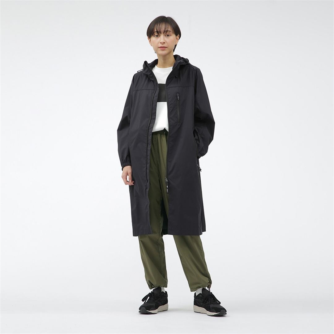 【MARGARET HOWELL】ウォーターリパレントストレッチコート ブラック L
