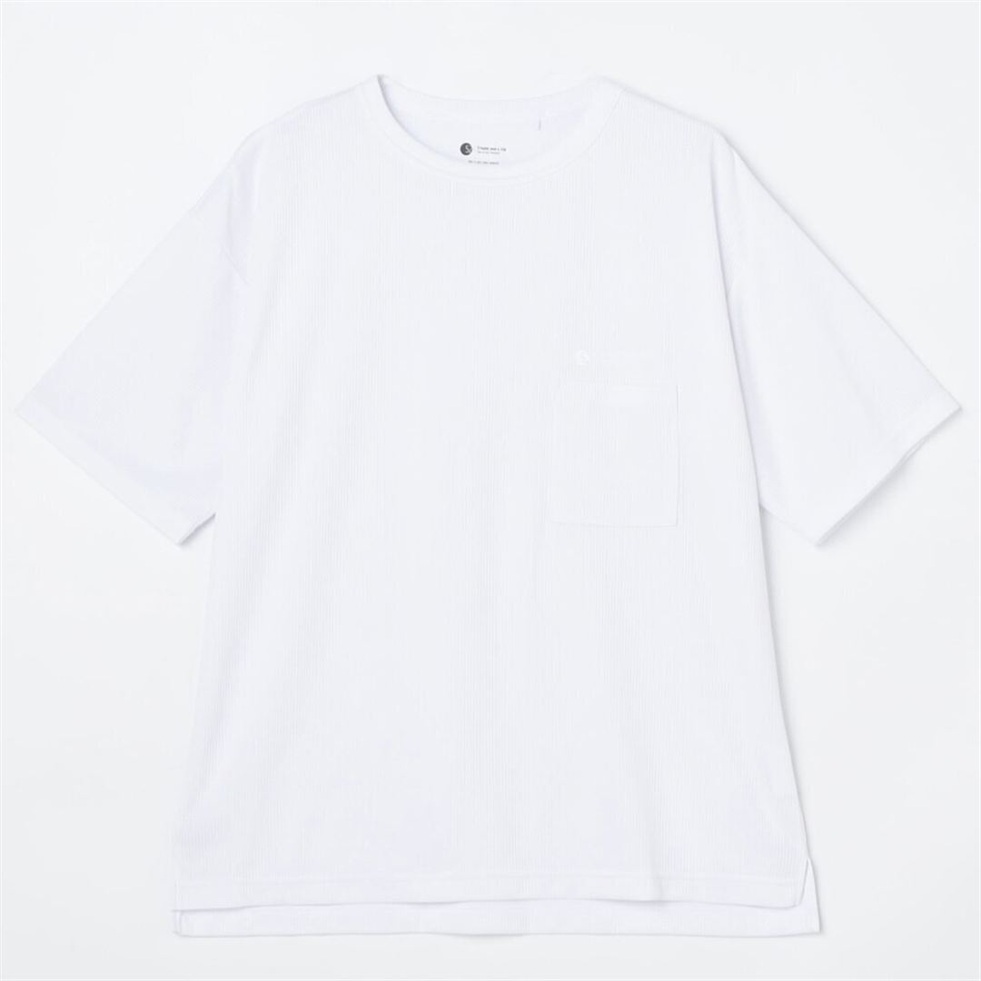 【汗処理／通気】ドライエアロフローポケットTシャツ ホワイト M