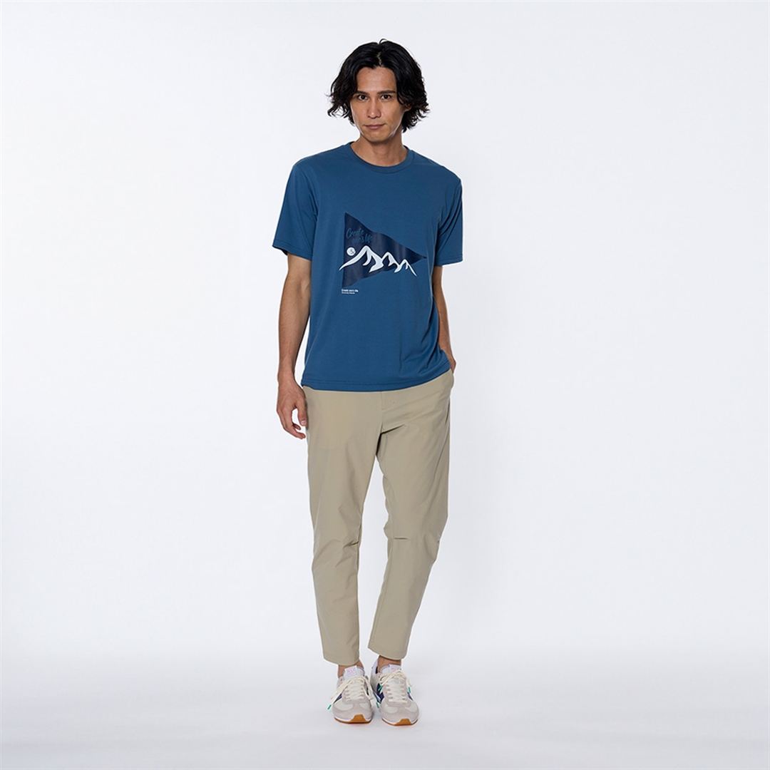 リサイクルポリグラフィックプリントTシャツ ティールブルー M